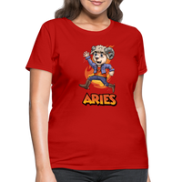 Thumbnail for Women's Playful Aries T-Shirt - red