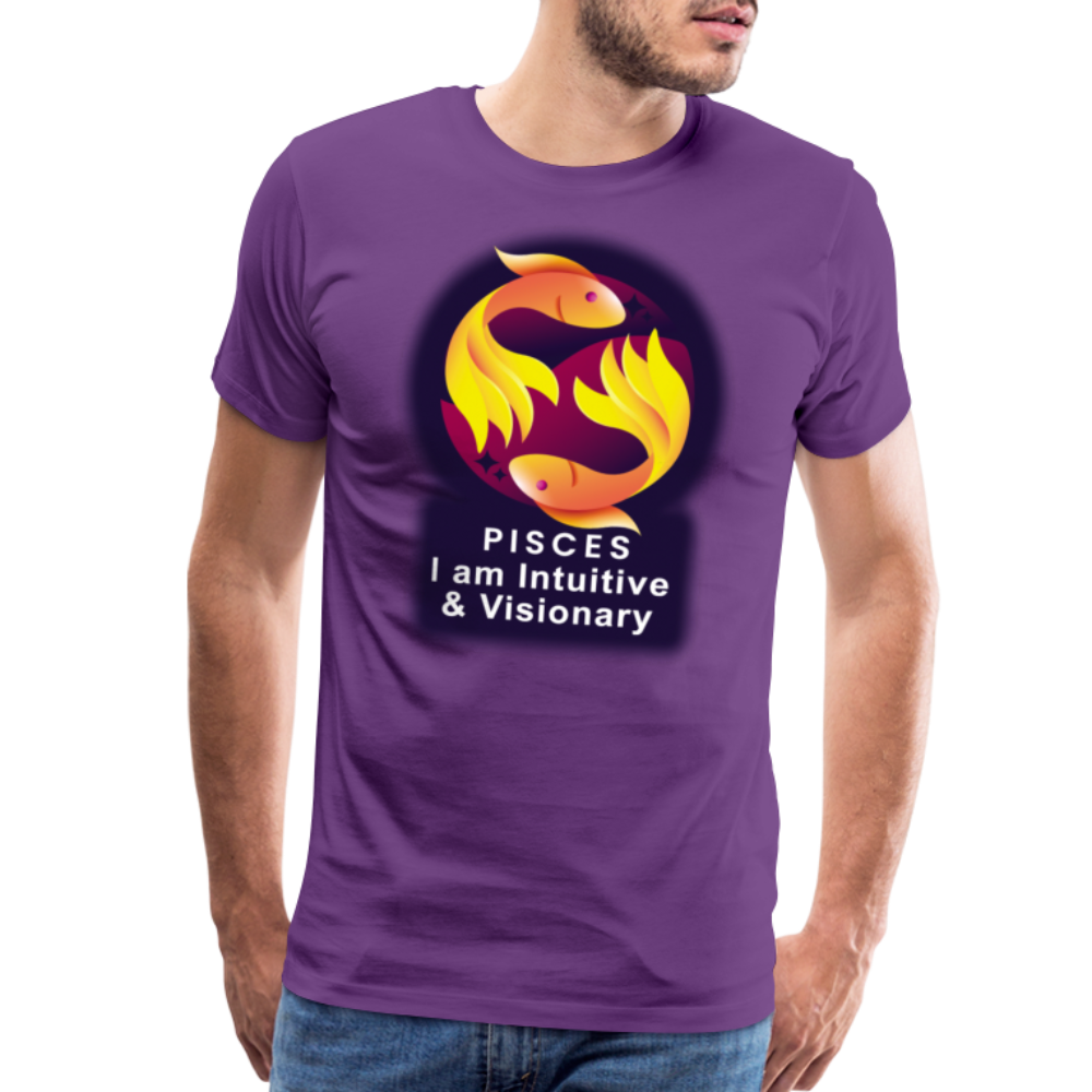 Men's Glow Pisces Premium T-Shirt - purple