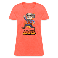 Thumbnail for Women's Playful Aries T-Shirt - heather coral