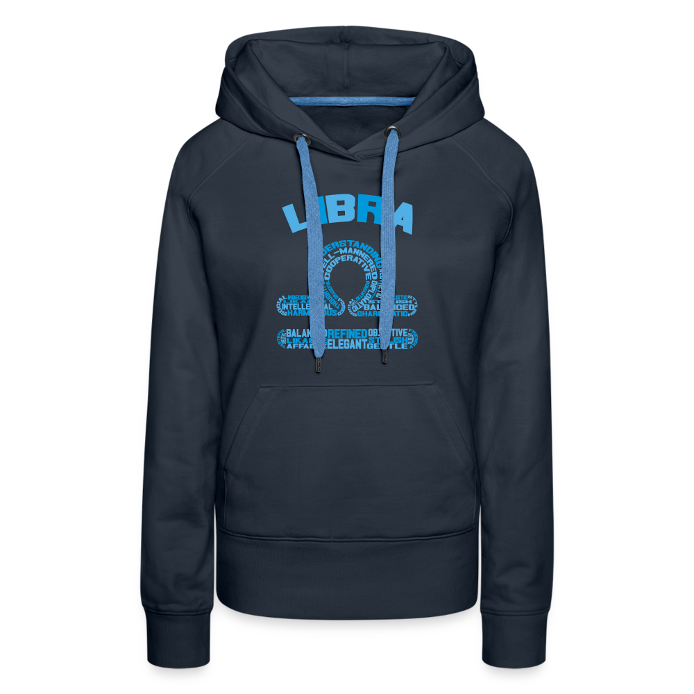 Women's Power Words Libra Premium Hoodie - navy