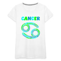 Thumbnail for Women's Power Words Cancer Premium T-Shirt - white