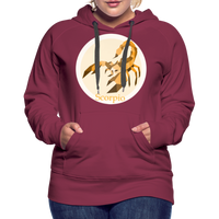 Thumbnail for Women’s Mosaic Scorpio Premium Hoodie - burgundy