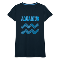 Thumbnail for Women's Power Words Aquarius Premium T-Shirt - deep navy