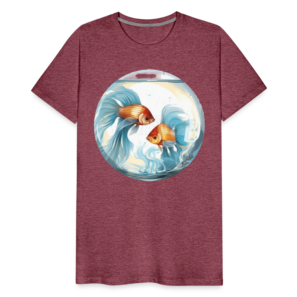 Men's Mythical Pisces Premium T-Shirt - heather burgundy