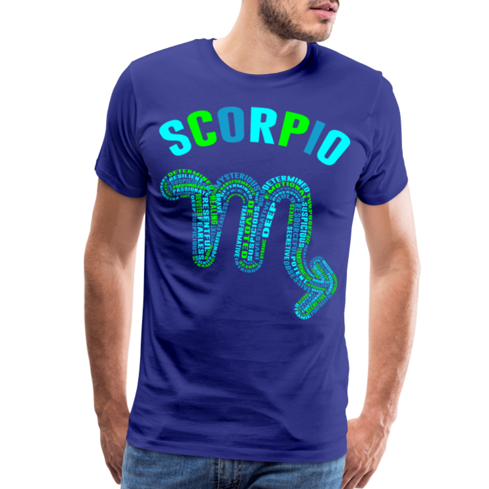 Men's Power Words Scorpio Premium T-Shirt - royal blue