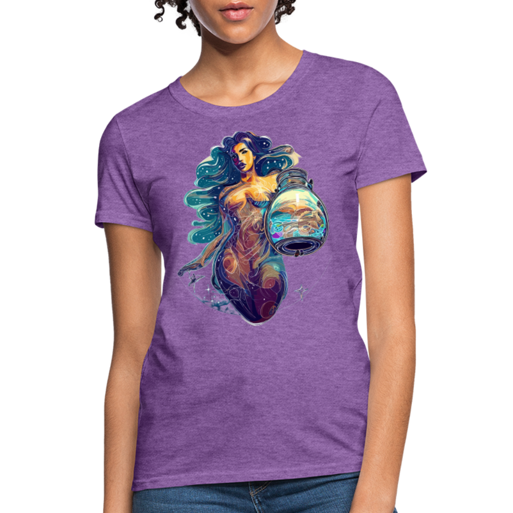 Women's Mythical Aquarius T-Shirt - purple heather