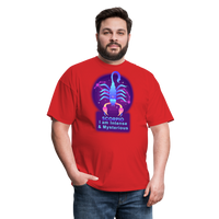 Thumbnail for Men's Neon Scorpio Classic T-Shirt - red