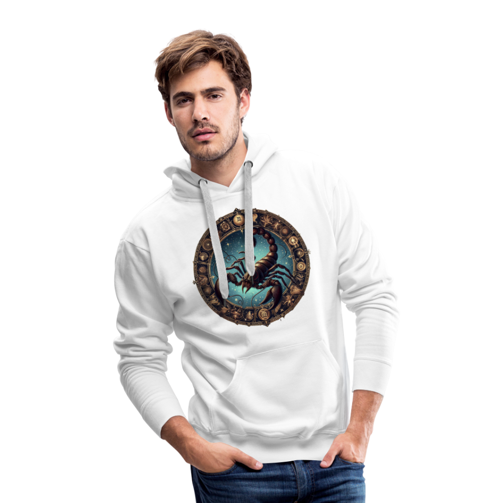 Men’s Mythical Scorpio Premium Hoodie - white