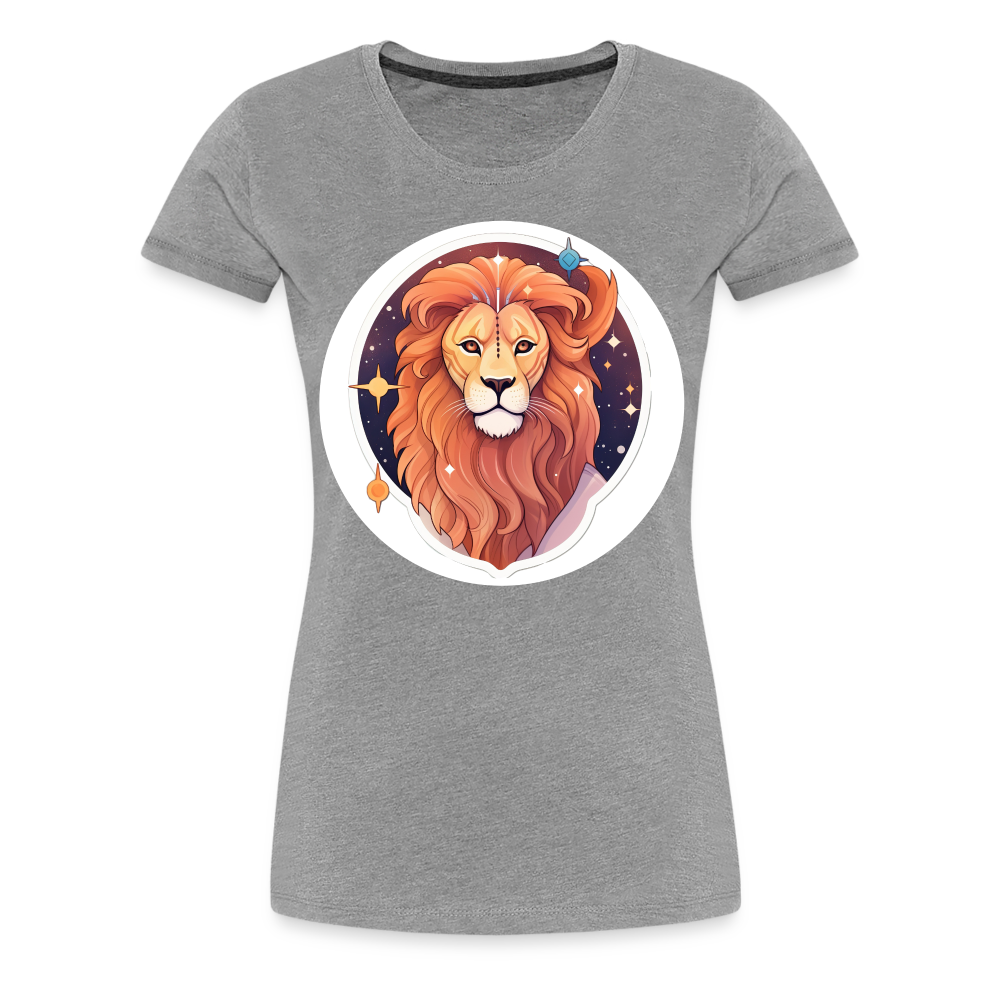 Women's Symbol Leo Premium T-Shirt - heather gray