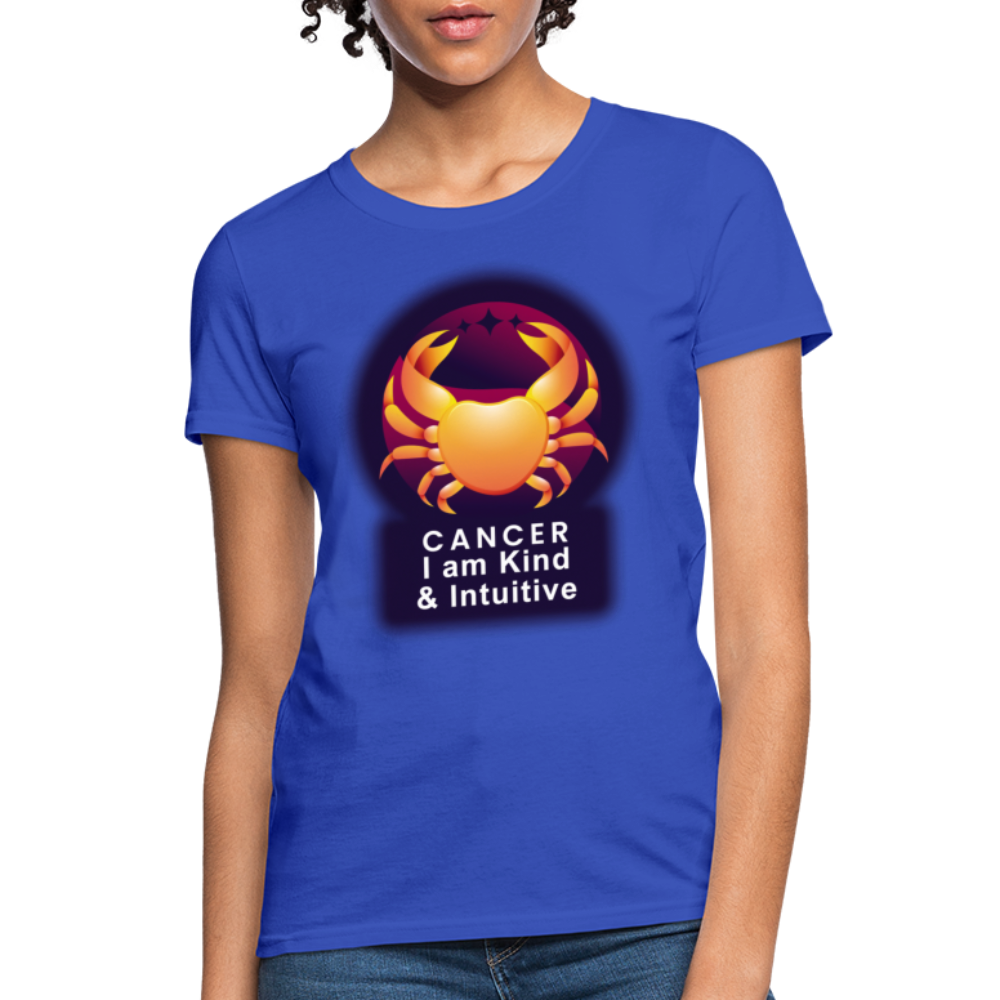 Women's Glow Cancer T-Shirt - royal blue