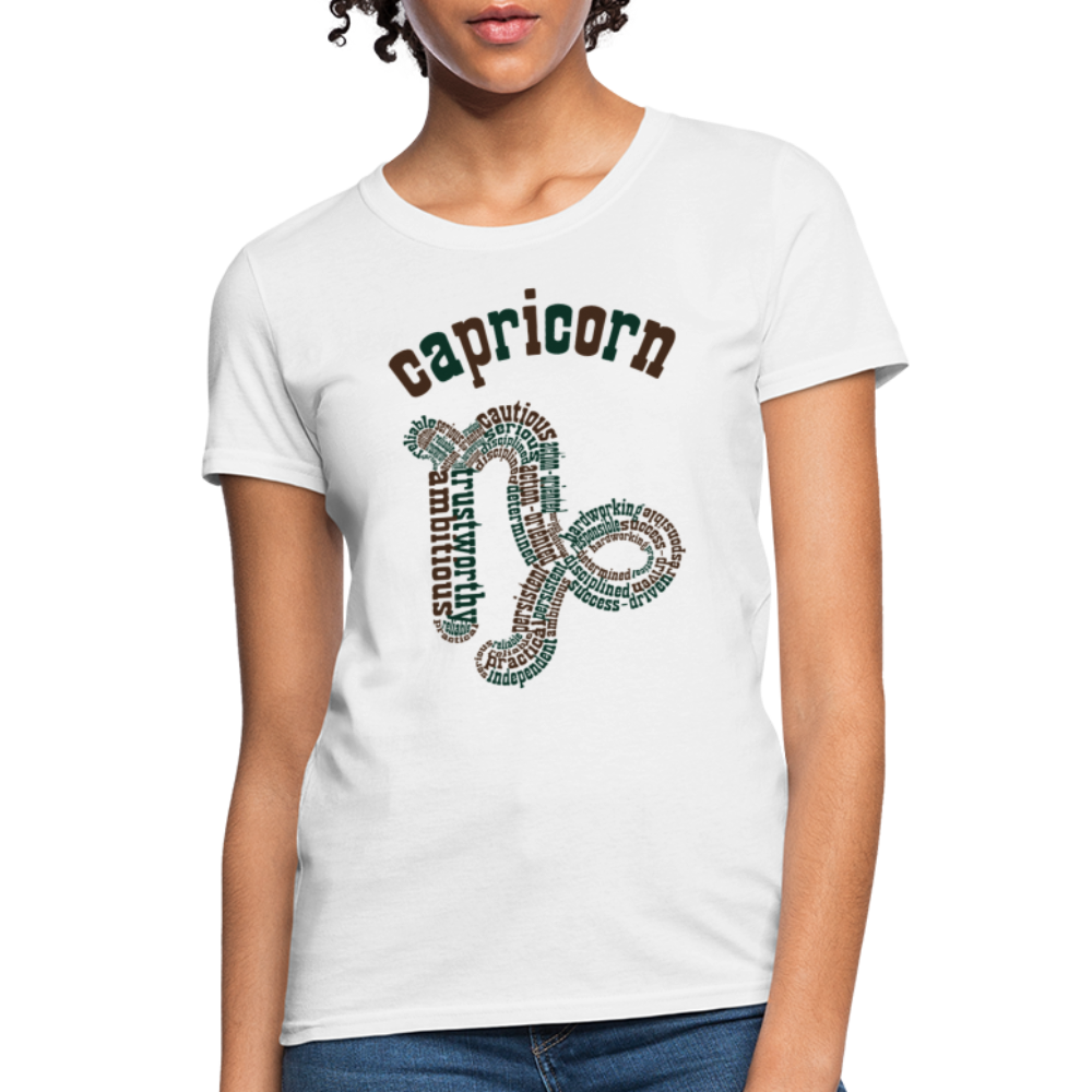 Women's Power Words Capricorn T-Shirt - white