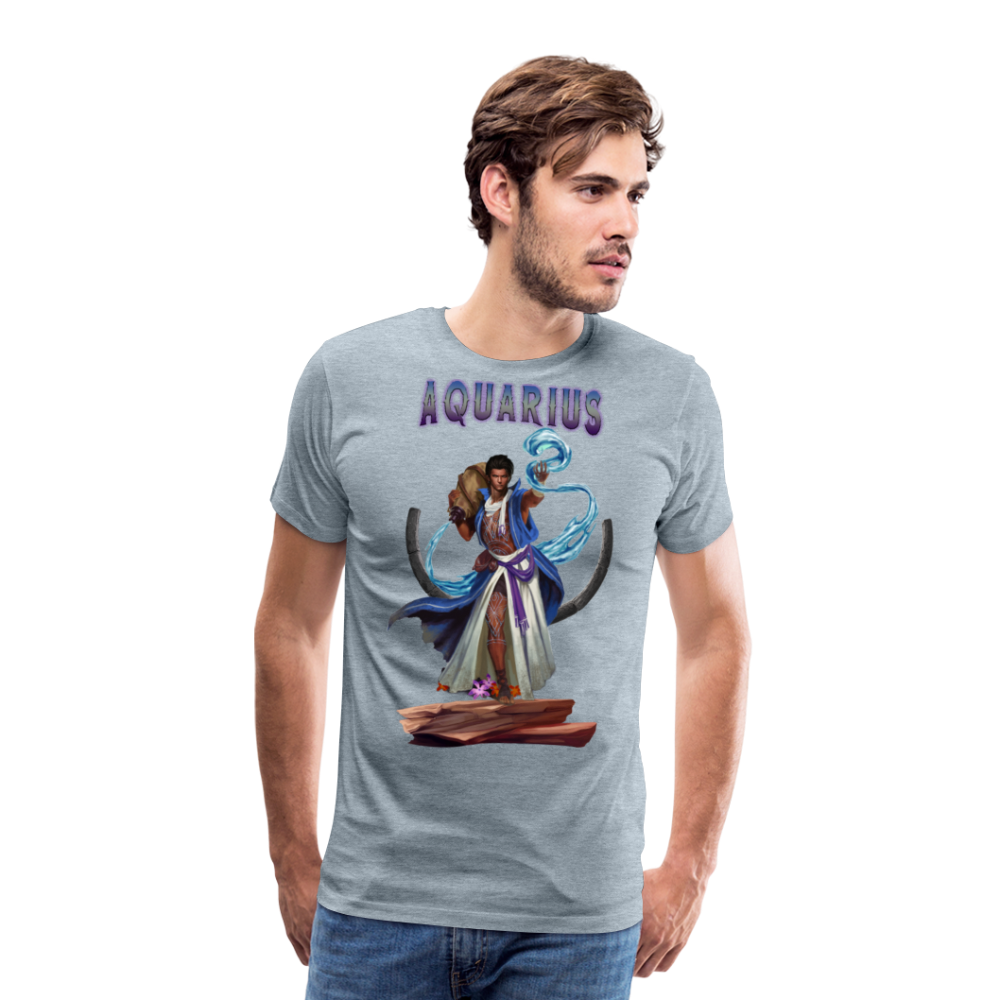 Men's Astral Aquarius Premium T-Shirt - heather ice blue