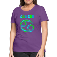 Thumbnail for Women's Power Words Cancer Premium T-Shirt - purple