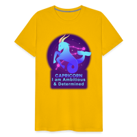 Thumbnail for Men's Neon Capricorn Premium T-Shirt - sun yellow