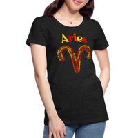 Thumbnail for Women's Power Words Aries Premium T-Shirt - charcoal grey