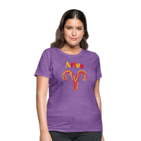 Thumbnail for Women's Power Words Aries T-Shirt - purple heather