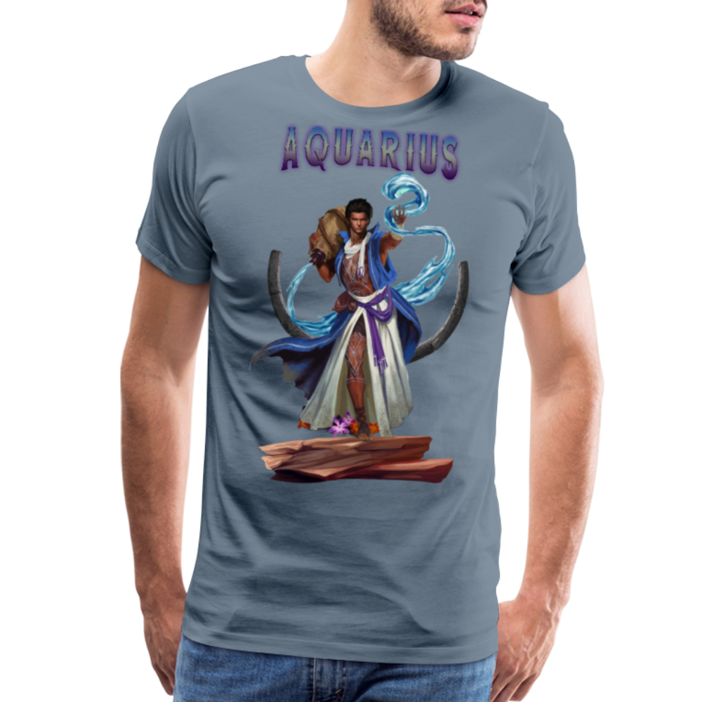 Men's Astral Aquarius Premium T-Shirt - steel blue