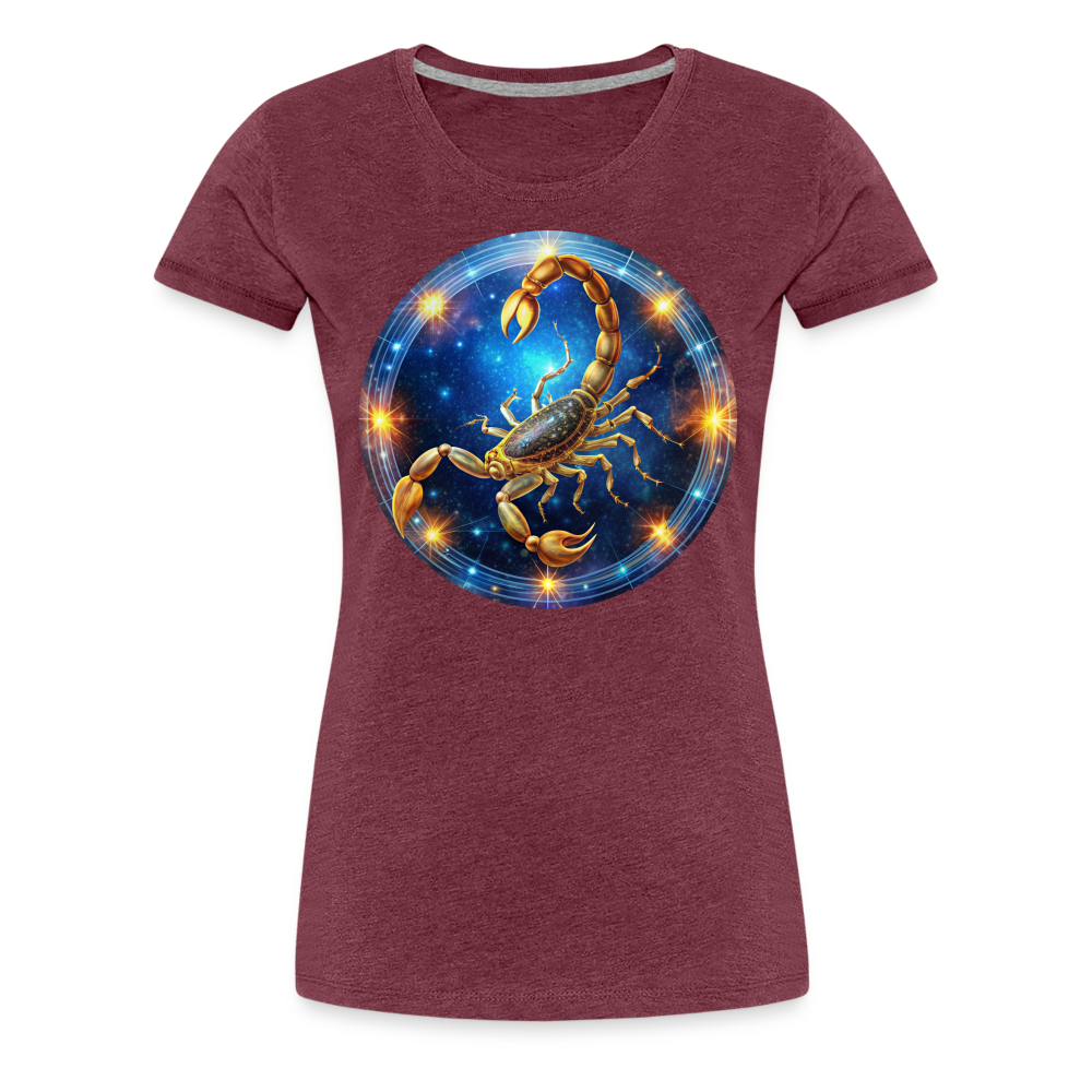 Women’s Mystic Scorpio Premium T-Shirt - heather burgundy