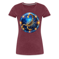 Thumbnail for Women’s Mystic Scorpio Premium T-Shirt - heather burgundy