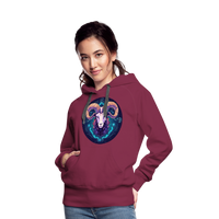 Thumbnail for Women’s Magic Capricorn Premium Hoodie - burgundy