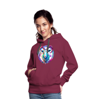 Thumbnail for Women’s Mythical Aries Premium Hoodie - burgundy