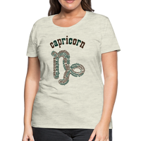 Thumbnail for Women's Power Words Capricorn Premium T-Shirt - heather oatmeal