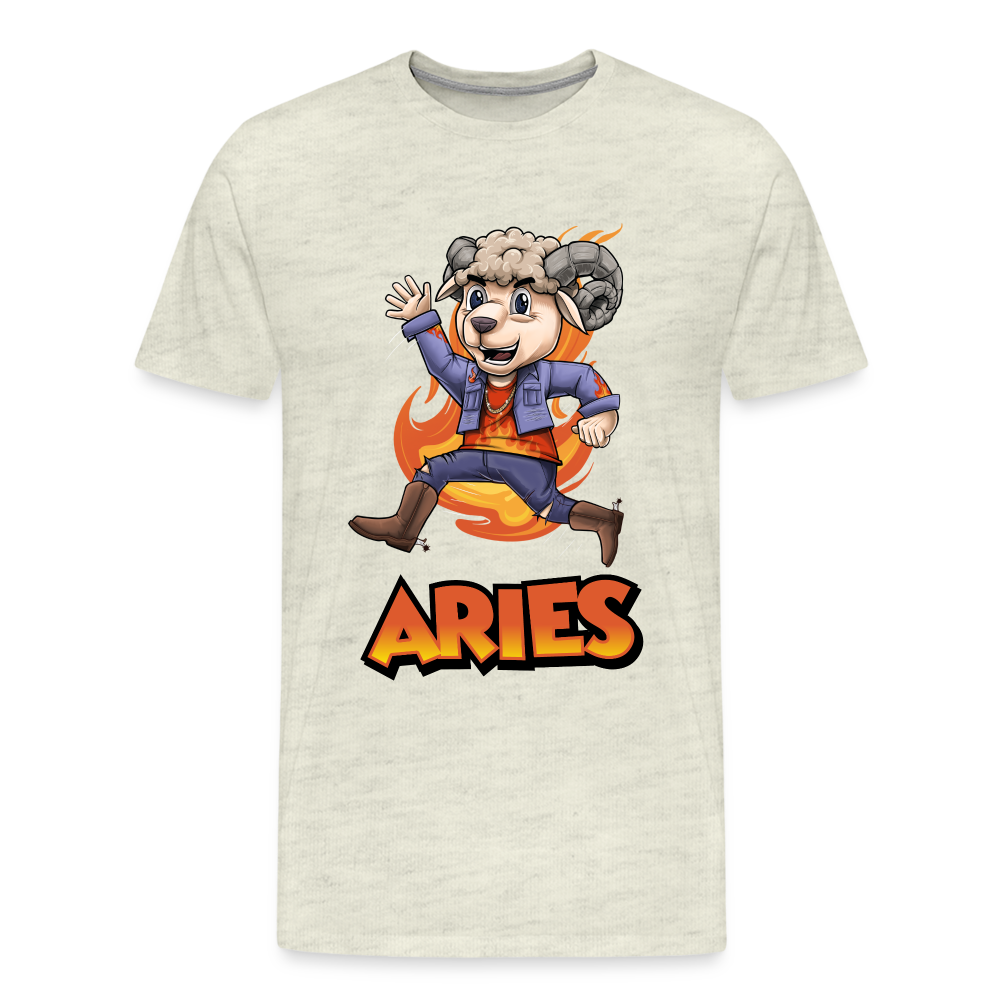 Men's Playful Aries Premium T-Shirt - heather oatmeal