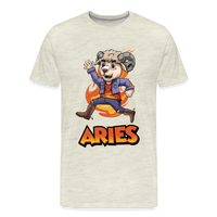 Thumbnail for Men's Playful Aries Premium T-Shirt - heather oatmeal