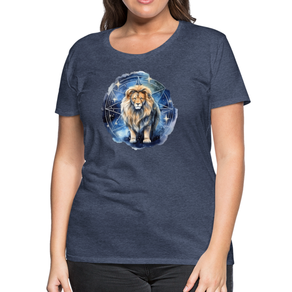 Women's Mythical Words Leo Premium T-Shirt - heather blue