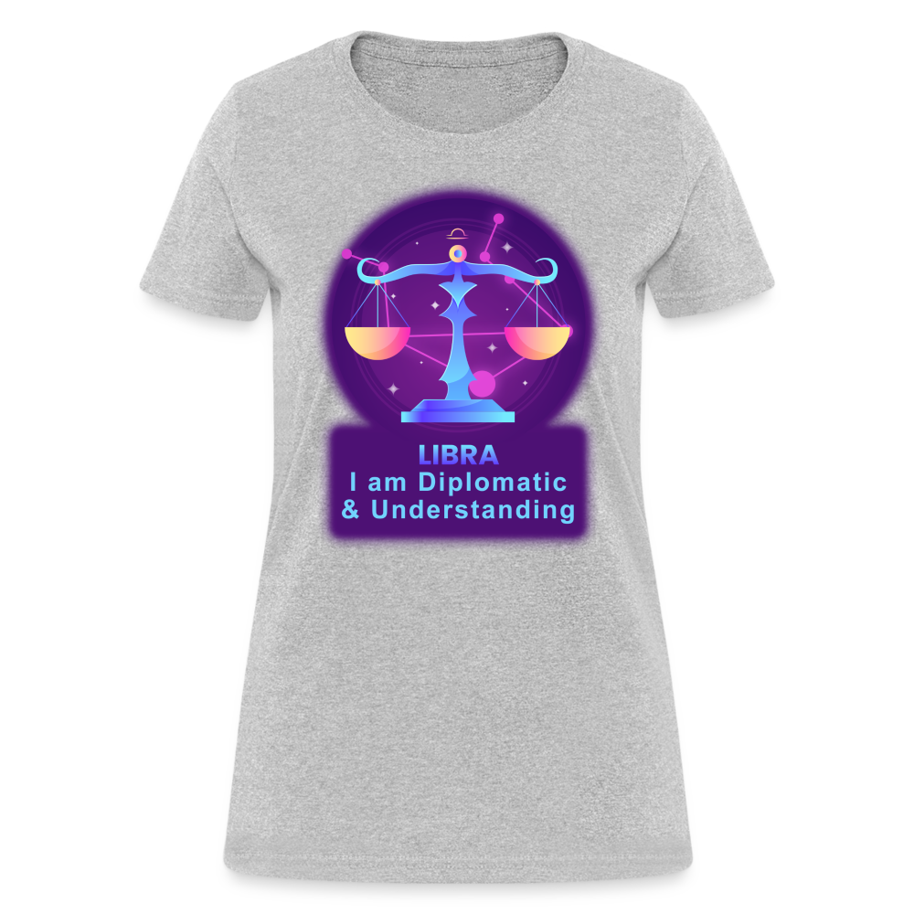 Women's Neon Libra T-Shirt - heather gray