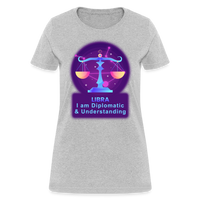 Thumbnail for Women's Neon Libra T-Shirt - heather gray