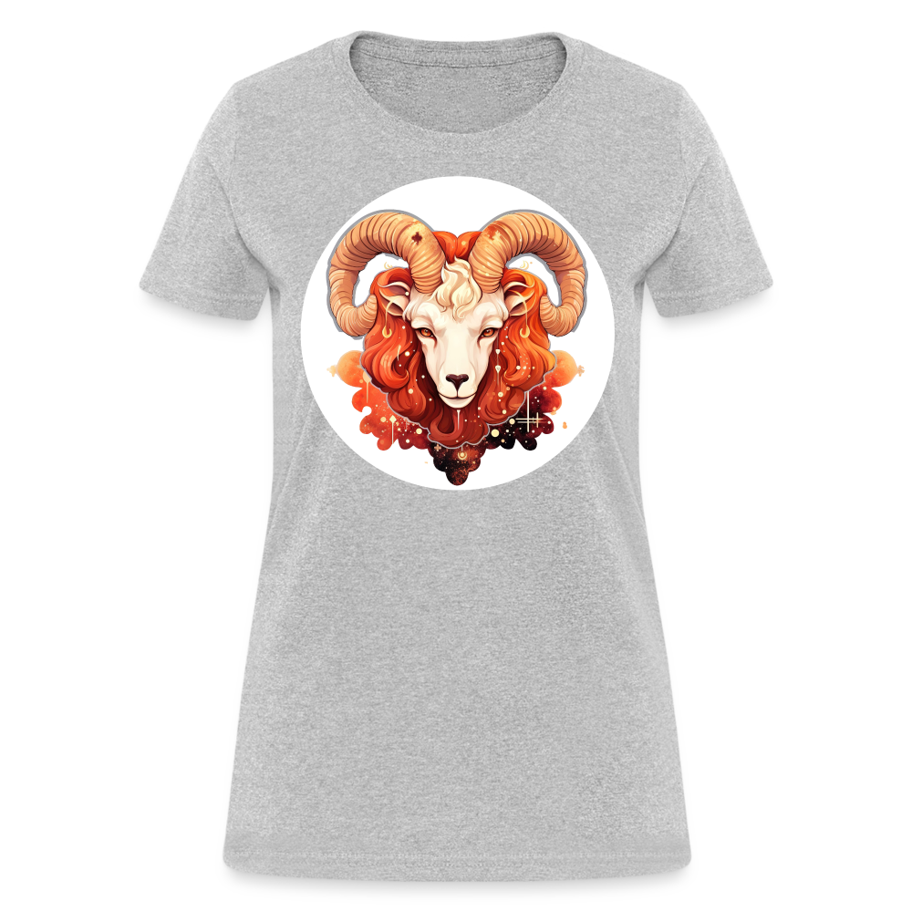 Women's Symbol Aries T-Shirt - heather gray