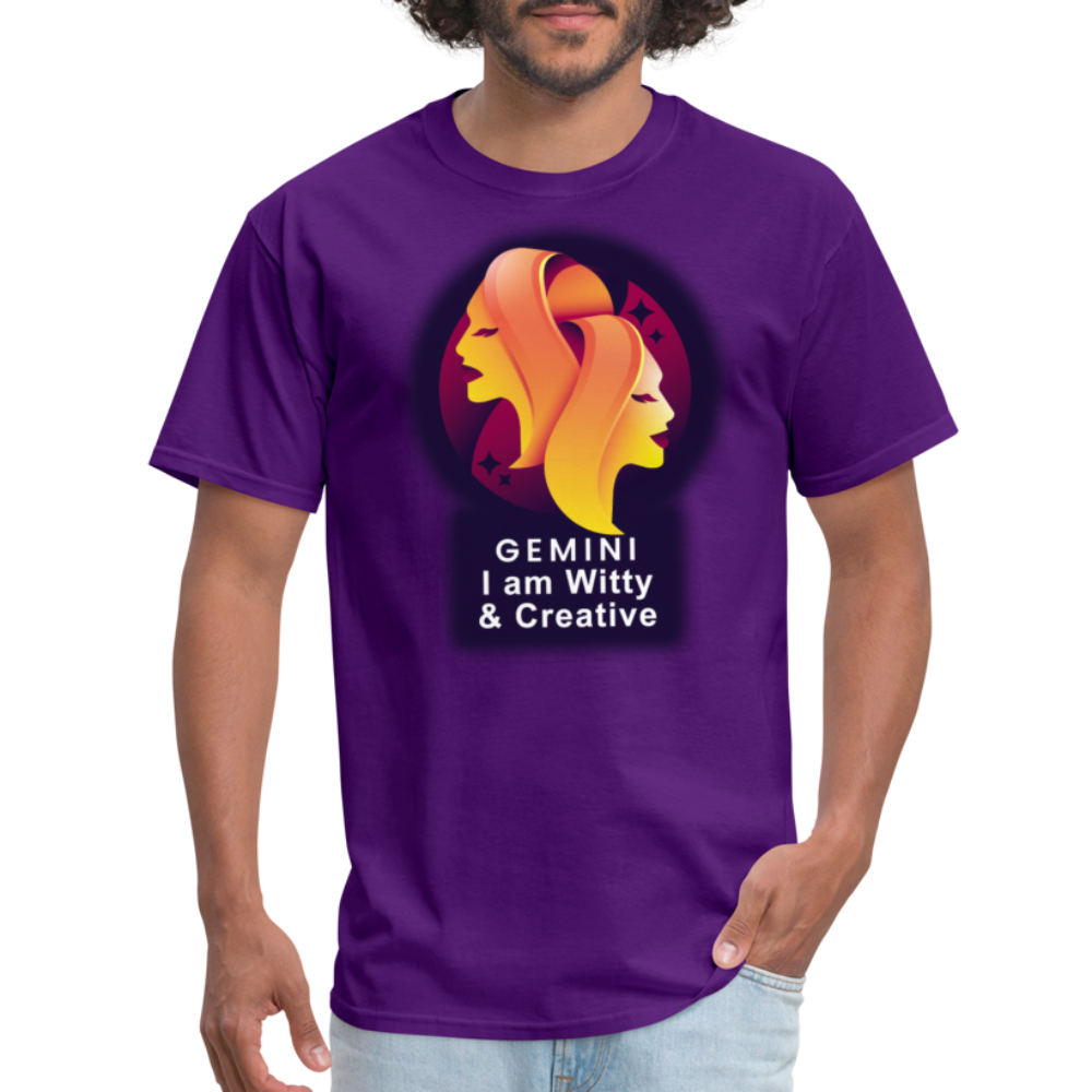 Men's Glow Gemini Classic T-Shirt - purple