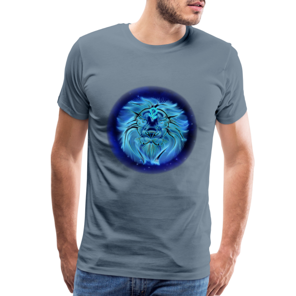 Men's Leo Premium T-Shirt - steel blue