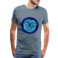 Thumbnail for Men's Leo Premium T-Shirt - steel blue