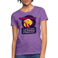 Thumbnail for Women's Glow Capricorn T-Shirt - purple heather