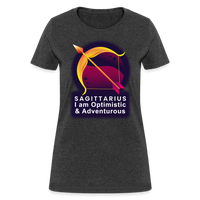 Thumbnail for Women's Glow Sagittarius T-Shirt - heather black