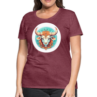 Thumbnail for Women’s Symbol Taurus Premium T-Shirt - heather burgundy