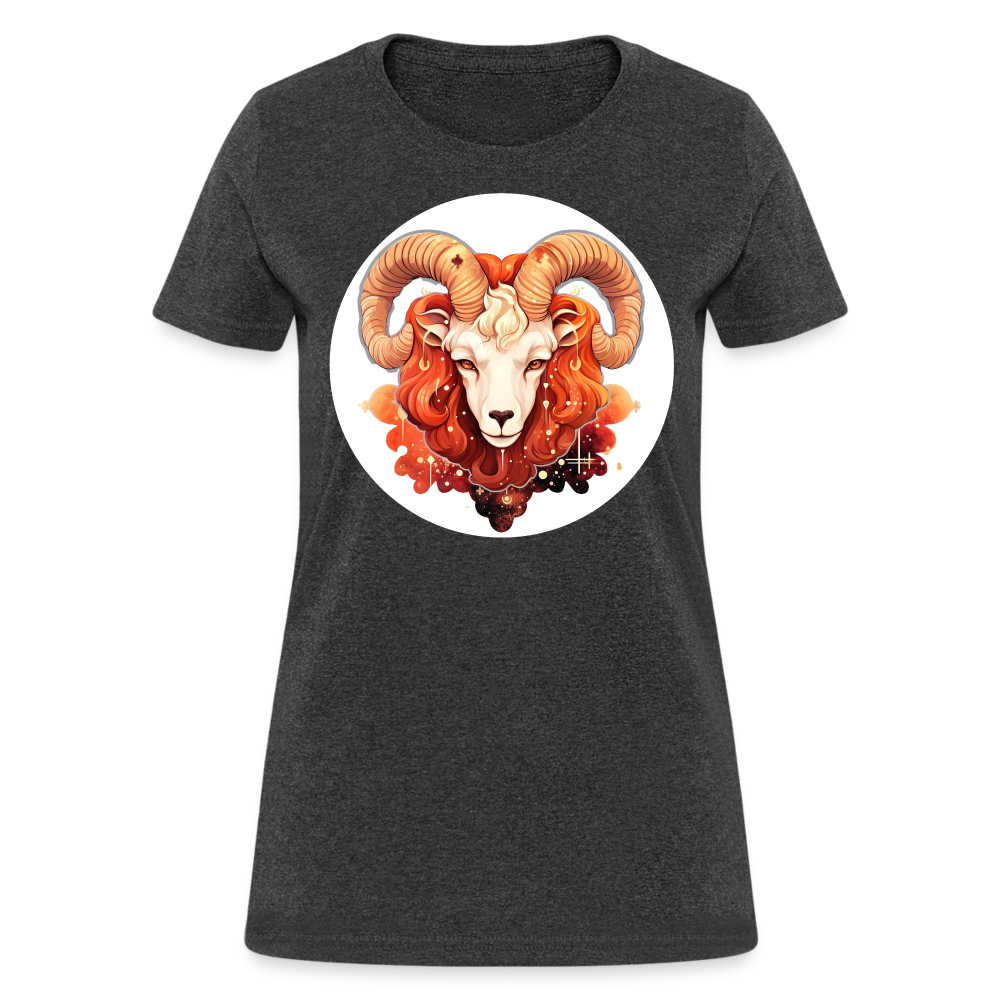 Women's Symbol Aries T-Shirt - heather black