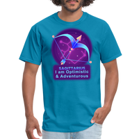 Thumbnail for Men's Neon Sagittarius Classic T-Shirt - turquoise