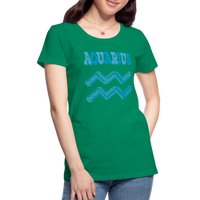 Thumbnail for Women's Power Words Aquarius Premium T-Shirt - kelly green