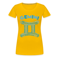 Thumbnail for Women's Power Words Gemini Premium T-Shirt - sun yellow