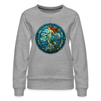 Thumbnail for Women’s Mosaic Aquarius Premium Sweatshirt - heather grey