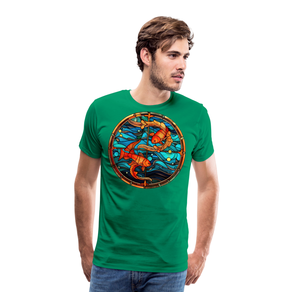 Men's Mosaic Pisces Premium T-Shirt - kelly green