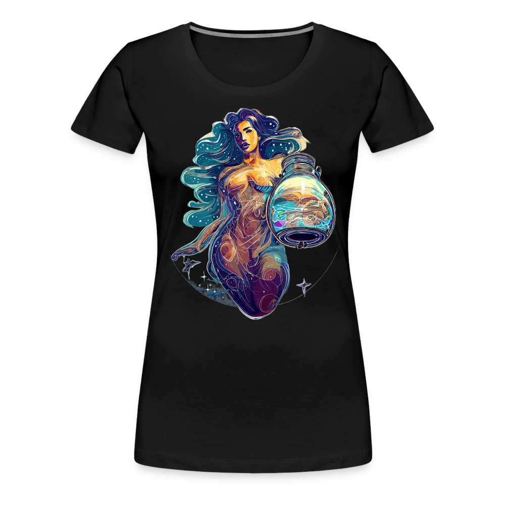 Women’s Mythical Aquarius Premium T-Shirt - black