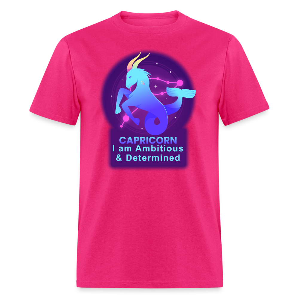 Men's Neon Capricorn Classic T-Shirt - fuchsia