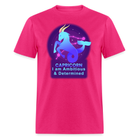 Thumbnail for Men's Neon Capricorn Classic T-Shirt - fuchsia