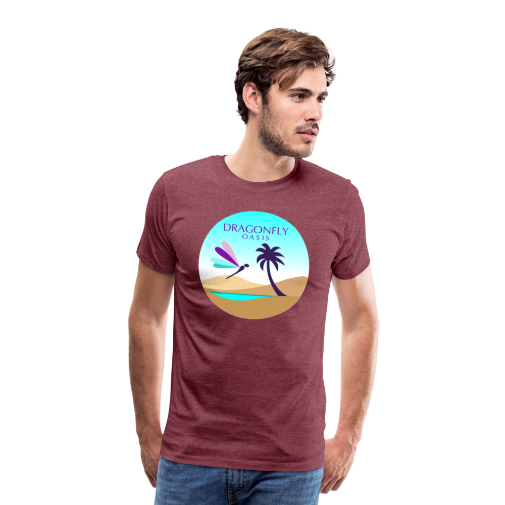 Men's Dragonfly Oasis v.2 Premium T-Shirt - heather burgundy