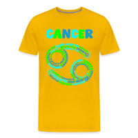 Thumbnail for Men's Power Words Cancer Premium T-Shirt - sun yellow