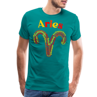 Thumbnail for Men's Power Words Aries Premium T-Shirt - teal